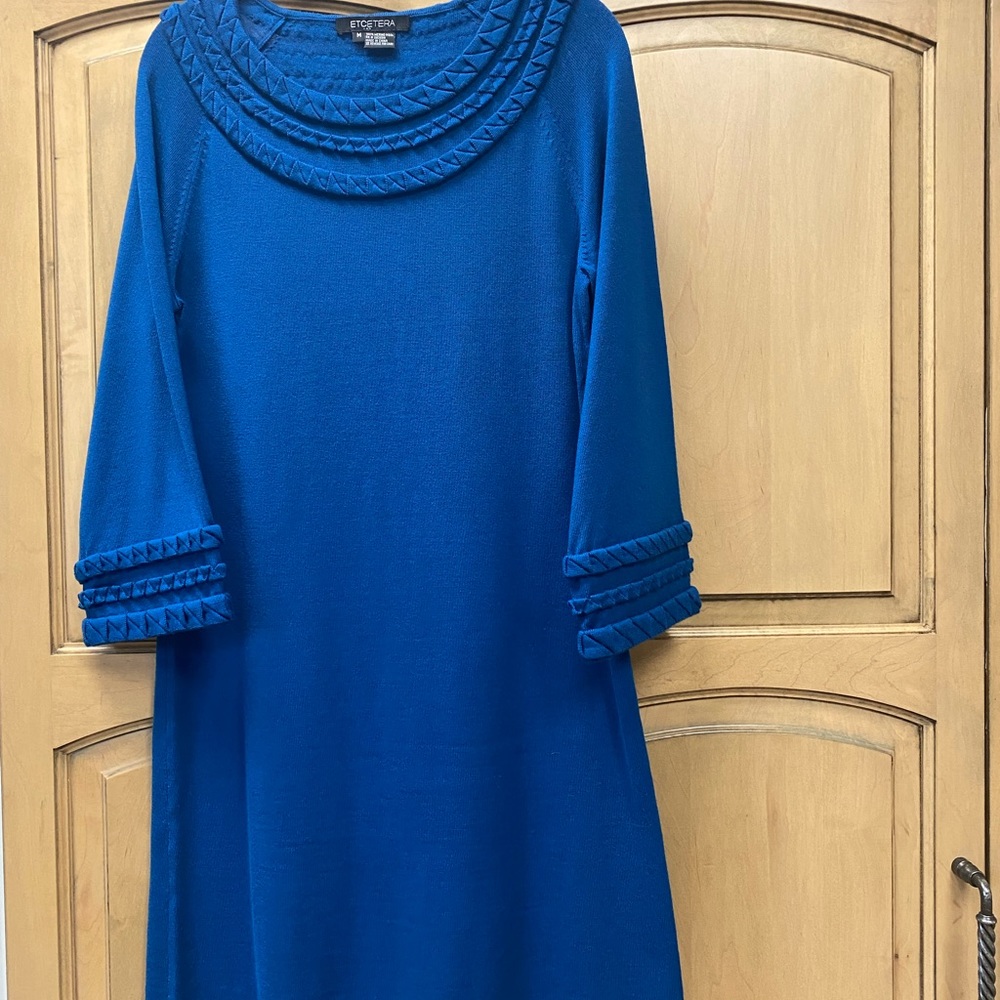 Etcetera Blue Sweater Dress